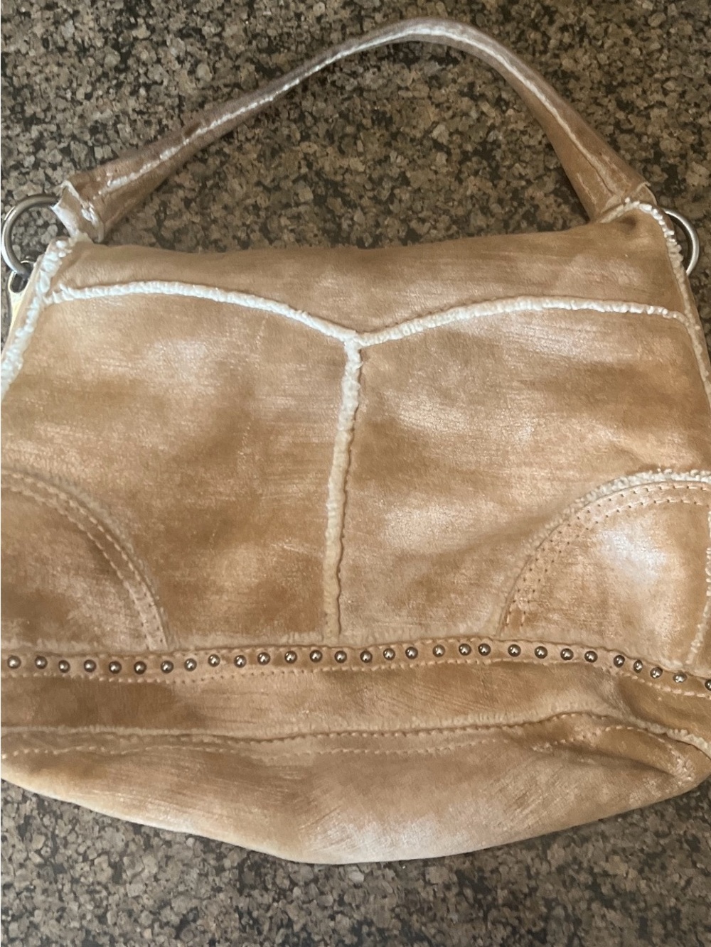 Prada Vintage MOUTON DIANO Soft  Shearling Hobo Bag - Casual  Shoulder Tote - Picture 7 of 13